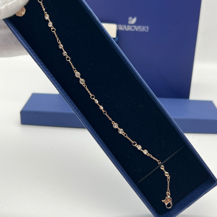 Swarovski Stranded Station Bracelet
 Color: Silver-tone and Rose Gold-tone with bezel-set clear crystals