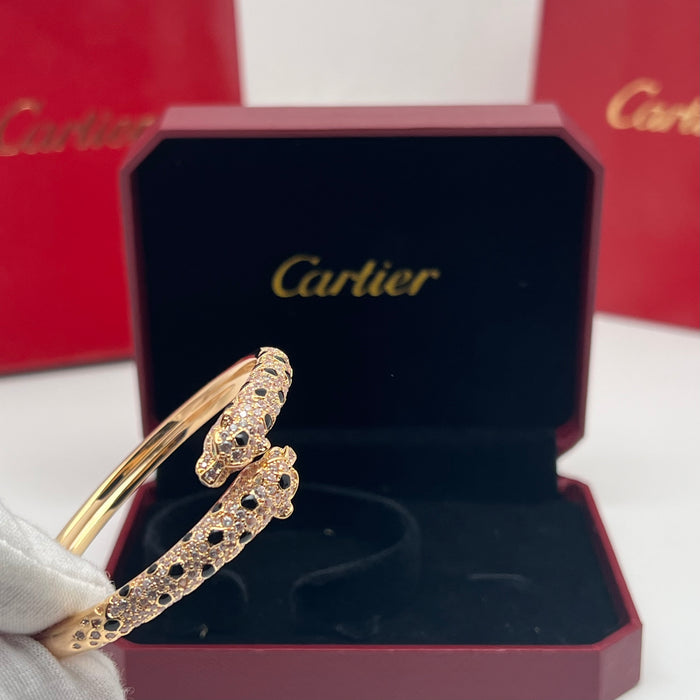 Panthère de Cartier Bangle  
 Color: roseGold / silver (Black / Clear)