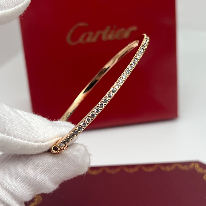 Pavé Diamond Bangle / Bracelet  
 Color: Silver, Rose Gold, and Gold