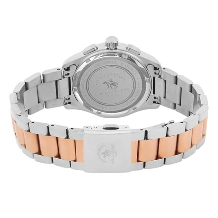 Santa Barbara Polo & Racquet Club Chronograph Two-Tone Watch – Rose Gold & Silver