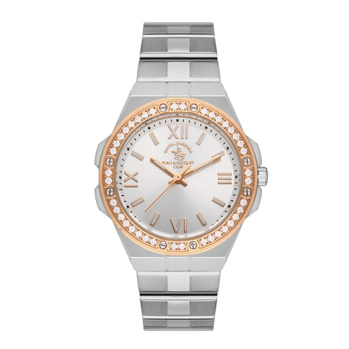 Santa Barbara Polo & Racquet Club Two-Tone Silver & Rose Gold