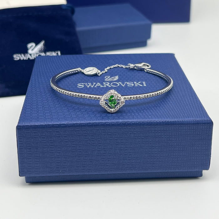 Swarovski Idyllia Clover Bracelet (Mixed Cuts, Clover)
 Color: Silver and Green (featuring emerald-green and clear crystals)