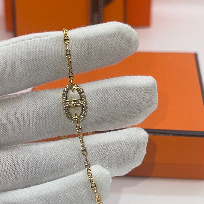 Hermès Chaine d'Ancre Enchaînée / Farandole Diamond Bracelet  
 Color: Rose Gold,Gold / Silver