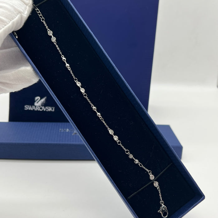Swarovski Stranded Station Bracelet
 Color: Silver-tone and Rose Gold-tone with bezel-set clear crystals