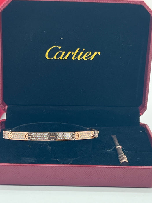 Name: LOVE Bracelet, Paved  
 Color: Silver/rose gold/gold