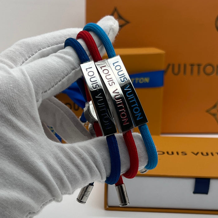 LV Space Bracelet
 Color: Dark Blue / Red / Bright Blue