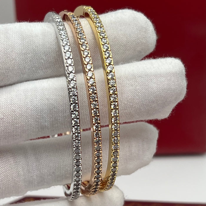 Pavé Diamond Bangle / Bracelet  
 Color: Silver, Rose Gold, and Gold