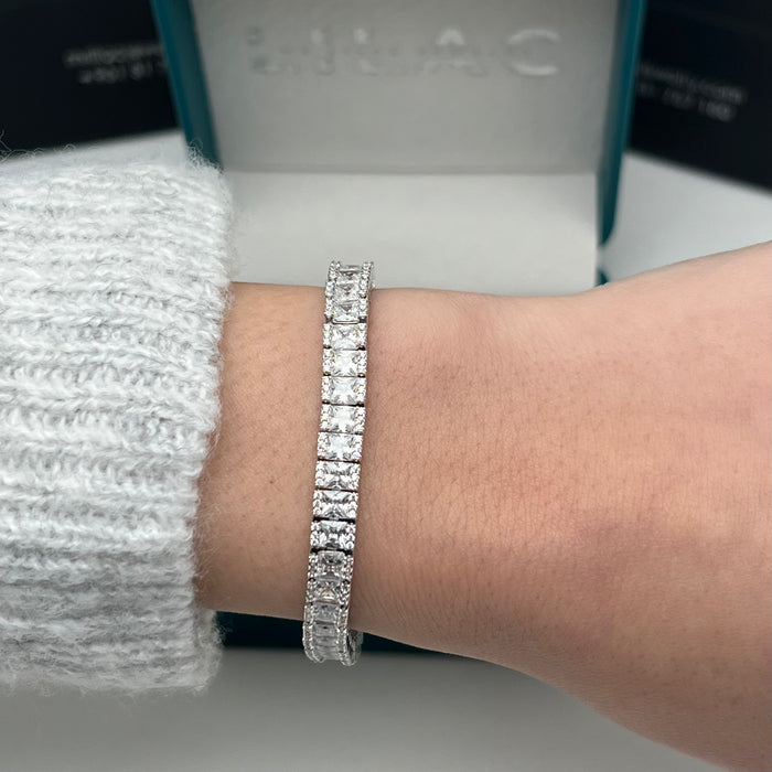 Royal Gold-Silver Tone Tennis Bracelet – 16cm