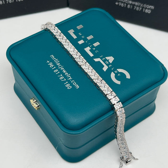 Royal Gold-Silver Tone Tennis Bracelet – 18cm