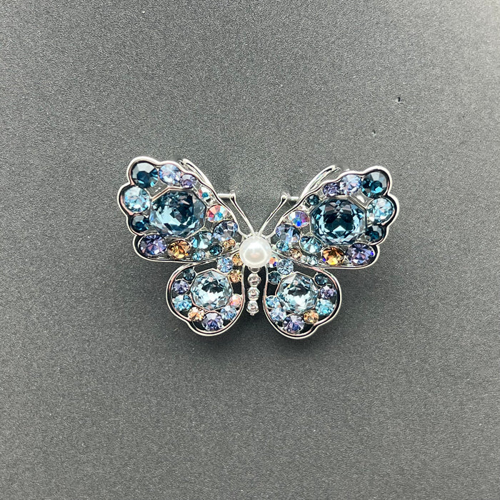 Swarovski Crystal Butterfly Brooch – Aurora Multicolor Luxury Pin