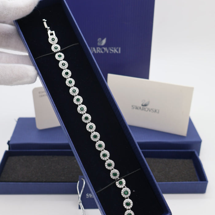 Swarovski Round Green Crystal Bracelet – Vintage Glamour - 5237769