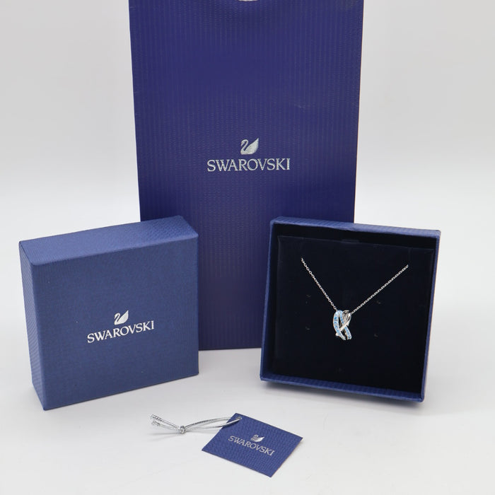 Swarovski Infinity Blue Crystal Necklace – Rhodium Plated - 5582806