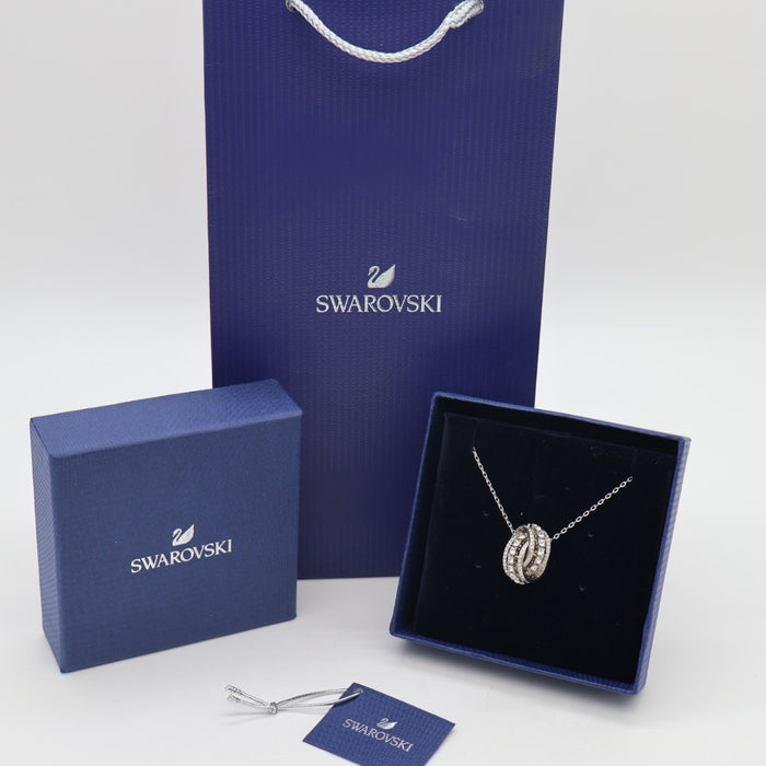 Swarovski Crystal Knot Pendant Necklace – Silver-Tone - 5409696