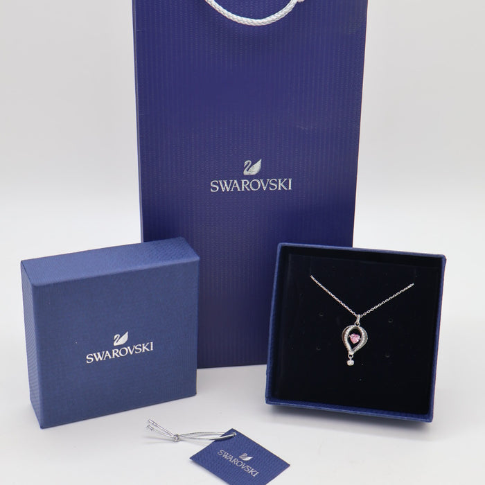 Swarovski Hot Air Balloon Pendant Necklace – Pink Heart Crystal - 5474811