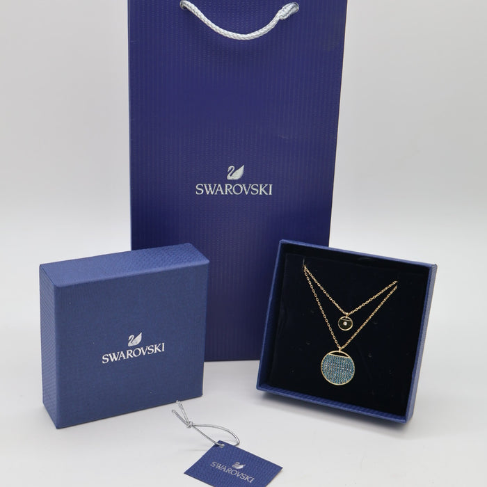 Swarovski Ginger Layered Pendant Necklace – Double Circle Design - 5273012