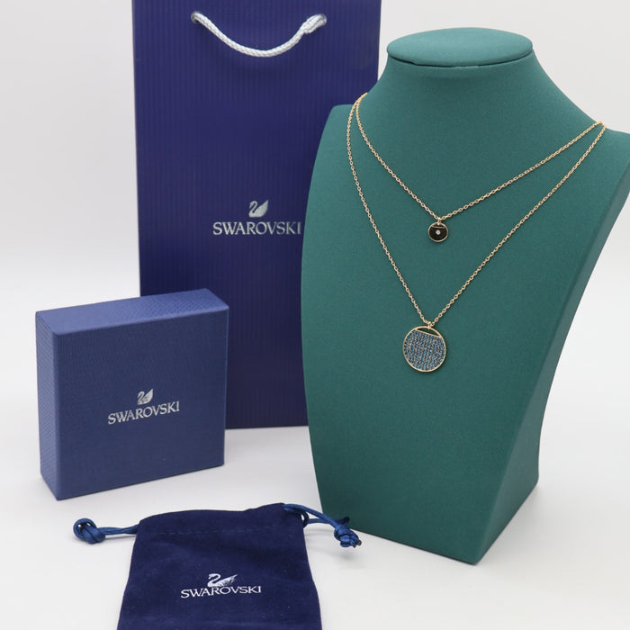 Swarovski Ginger Layered Pendant Necklace – Double Circle Design - 5273012