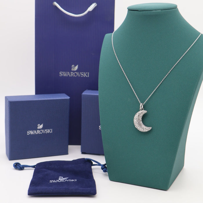Swarovski Crescent Moon Pendant Necklace – Crystal Pave - 5666181