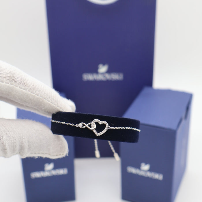 Swarovski Heart & Infinity Bracelet – Rhodium Plated - 5524421