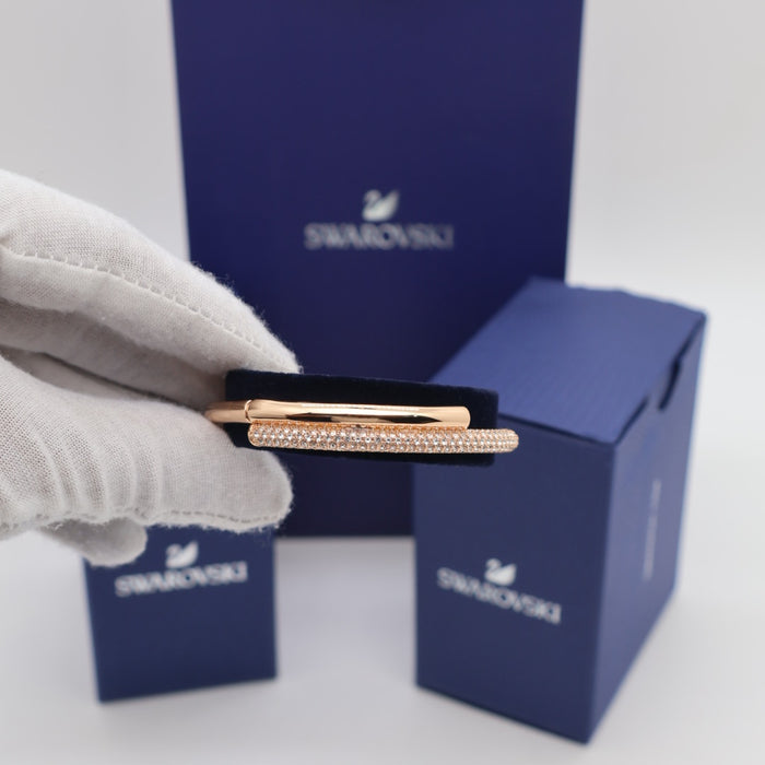 Swarovski Duo Bangle in Rose Gold Tone with Pavé Crystals - 5692267