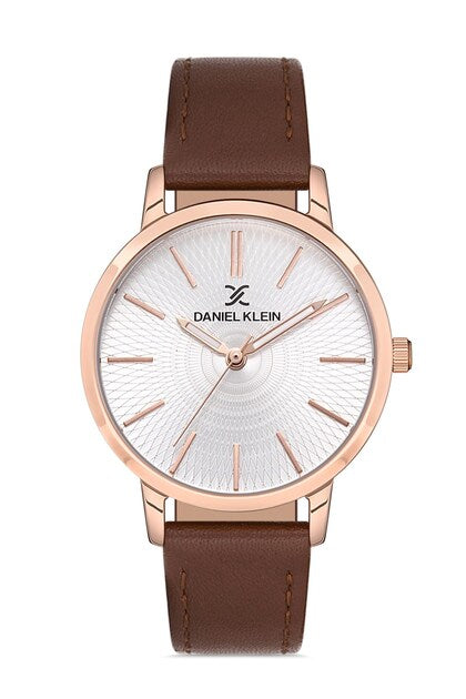Daniel Klein Exclusive Rose Gold Brown Leather Men’s Watch - DK.1.12787-2