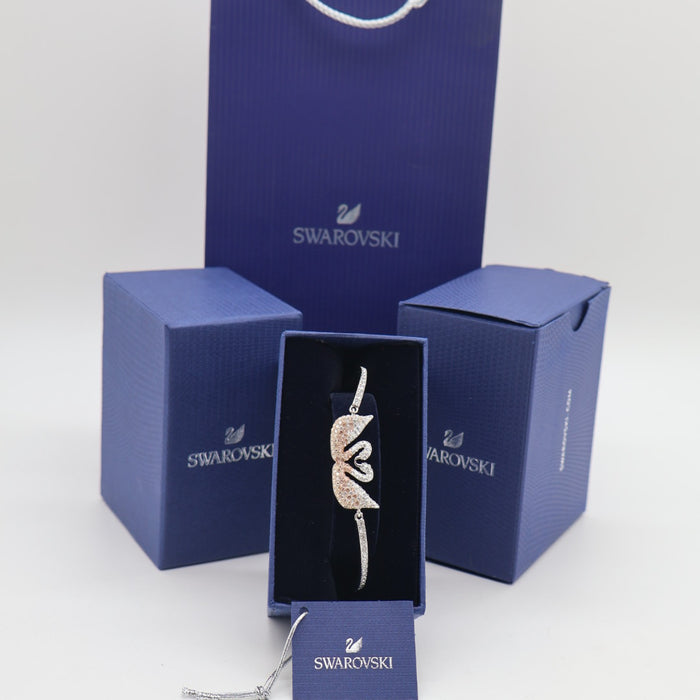Swarovski Iconic Swan Bracelet – Rose Gold & Crystal Shine - 5256264