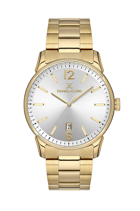 Daniel Klein Classic Gold Stainless Steel Watch with Silver Dial - DK.1.13651-5