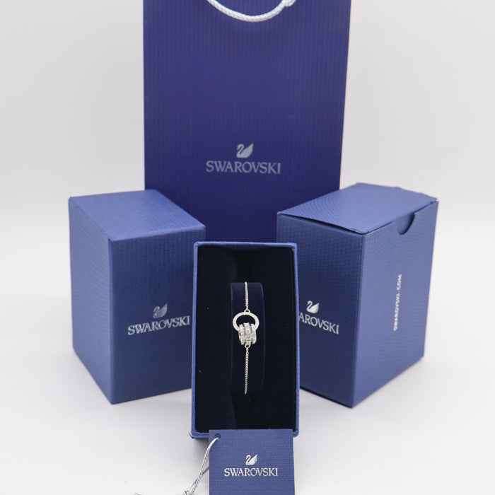 Swarovski Crystal Buckle Chain Bracelet – Silver Finish - 5501092