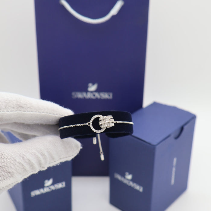 Swarovski Crystal Buckle Chain Bracelet – Silver Finish - 5501092