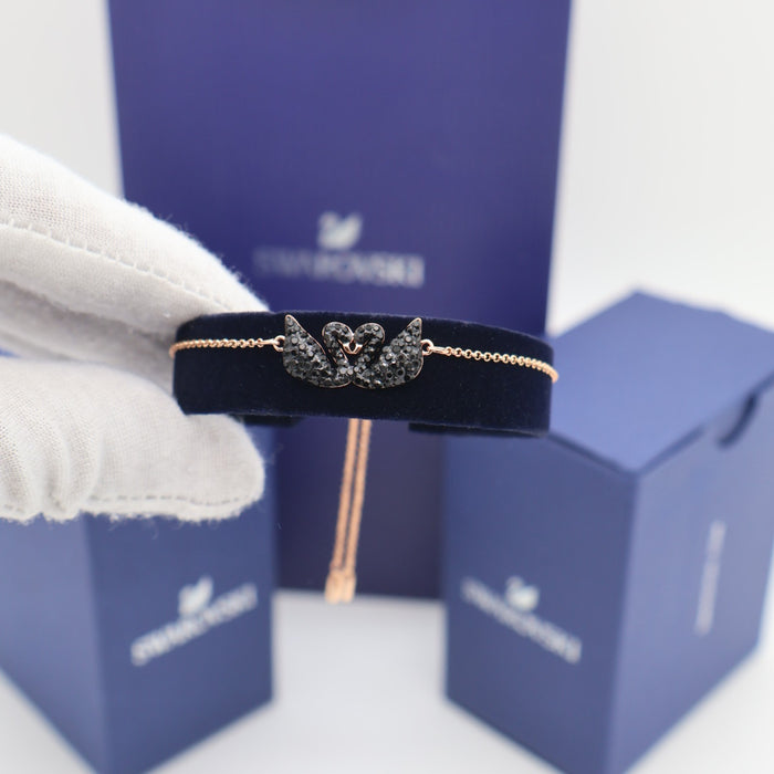 Swarovski Black Swan Duo Bracelet – Rose Gold Plated - 5344132