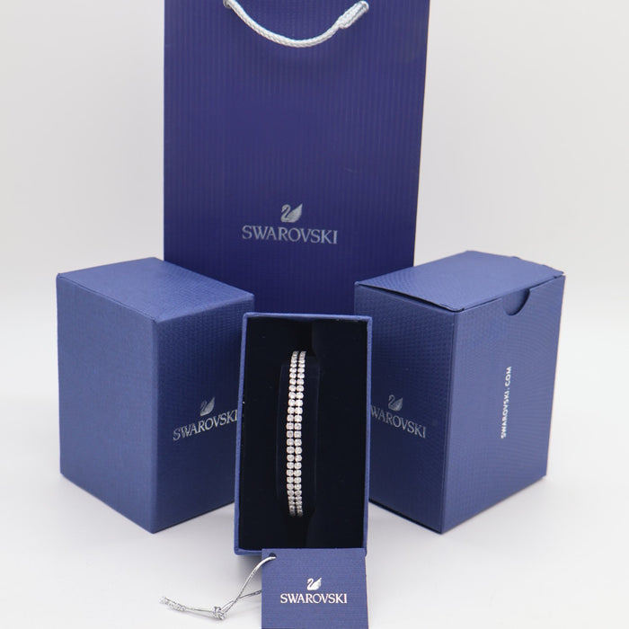 Swarovski Double Row Crystal Tennis Bracelet – Silver-Tone Sparkle - 55224182