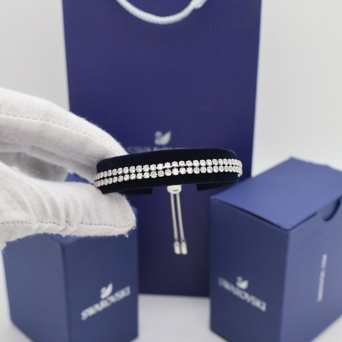 Swarovski Double Row Crystal Tennis Bracelet – Silver-Tone Sparkle - 55224182