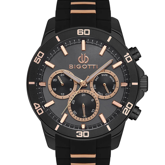 Bigotti Chronograph Black & Rose Gold Men’s Watch - BG.1.10504-1