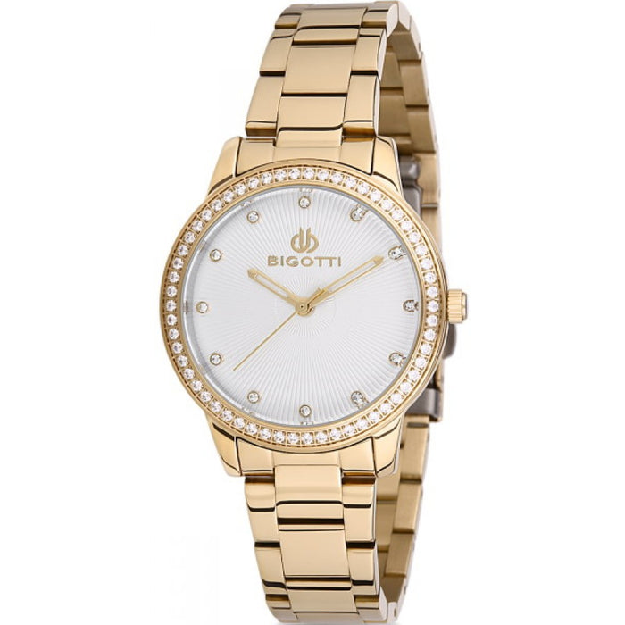 Bigotti Gold Stainless Steel Women’s Watch with Crystal Bezel - BGT0259-2