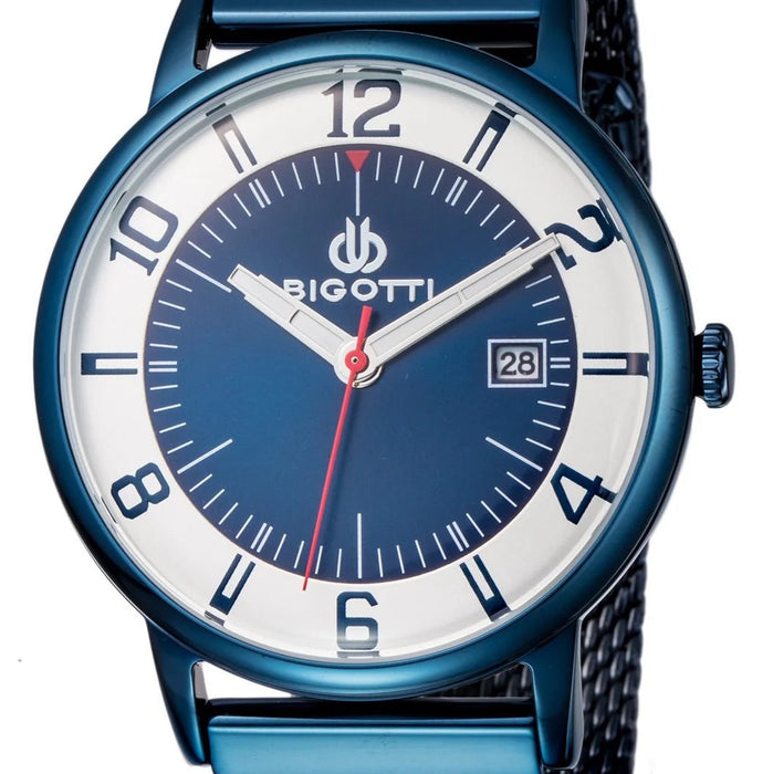 Bigotti Blue Dial Mesh Strap Men’s Watch - BGT0182-3