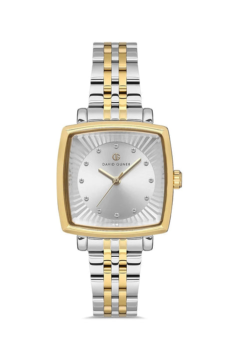 David Guner Women’s Two-Tone Silver & Gold Square Watch - DG-8677LA-D1