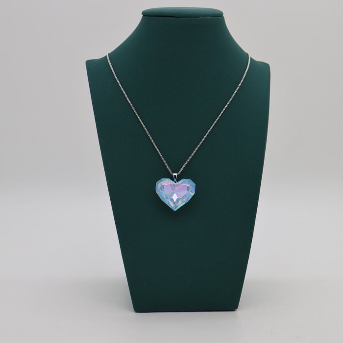 Light Blue Crystal Necklace By Swarovski Crystal