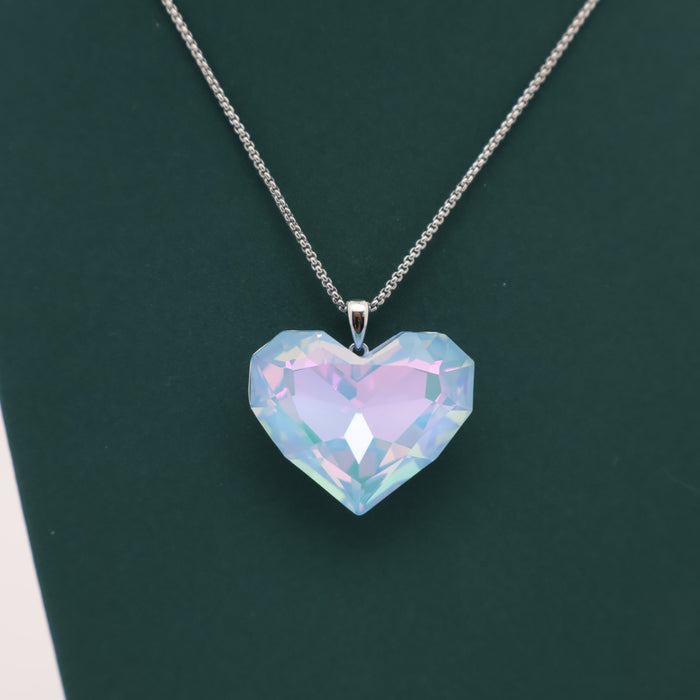 Light Blue Crystal Necklace By Swarovski Crystal
