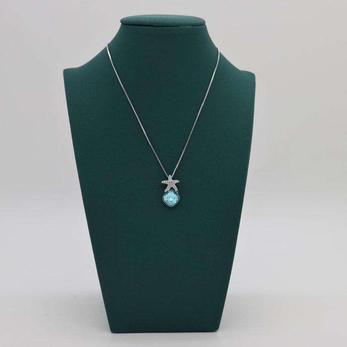Blue Crystal Stress Necklaces By Swarovski Crystal