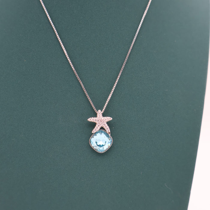 Blue Crystal Stress Necklaces By Swarovski Crystal