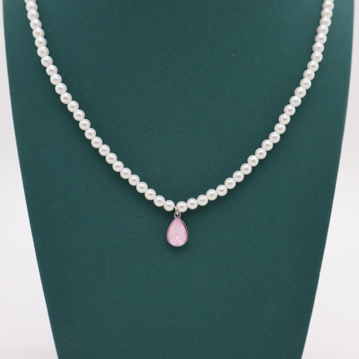 Light Purple Crystal Necklace By Swarovski Crystal
