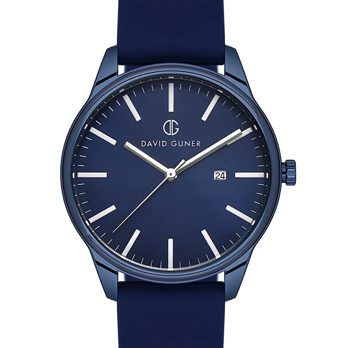 David Guner Classic Blue Watch with Date Display - DG-8491GD-H3