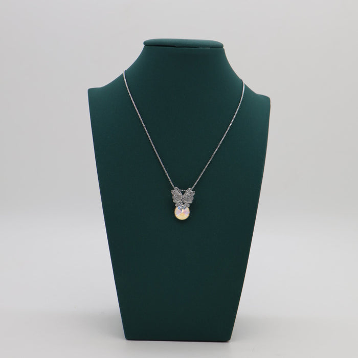 Yellow Crystal Necklace By Swarovski Crystal