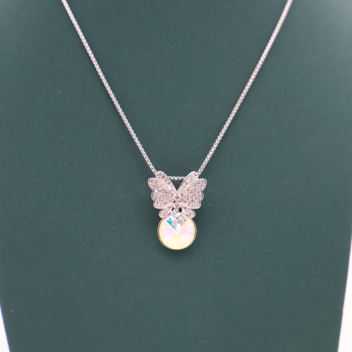 Yellow Crystal Necklace By Swarovski Crystal