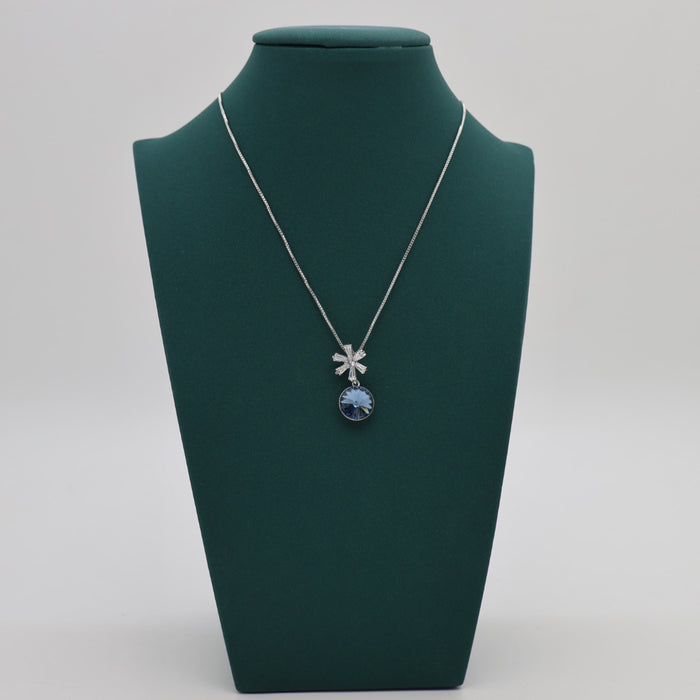 Dark Blue Crystal Necklace By Swarovski Crystal