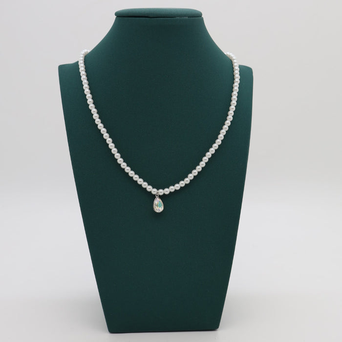 White Crystal Necklace By Swarovski Crystal