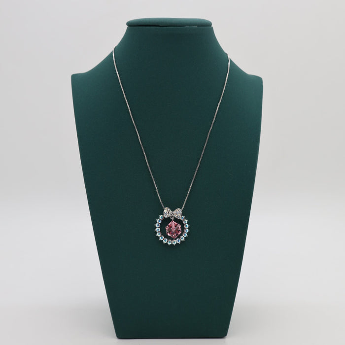 Purple Elegant Necklace By Swarovski Crystal