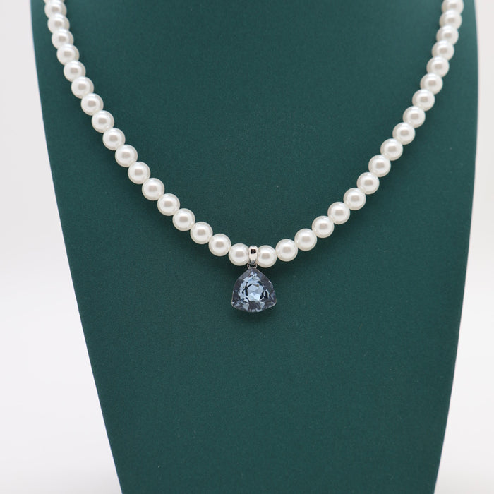 Ocean Blue Crystal Necklace By Swarovski Crystal