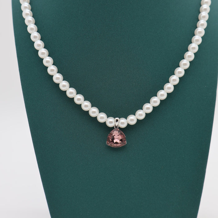 Purple Crystal Necklace By Swarovski Crystal