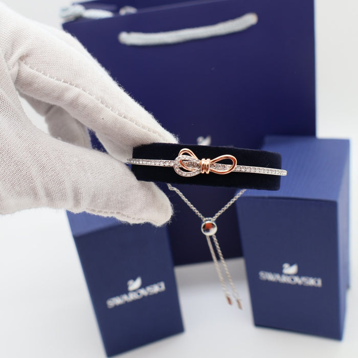 Swarovski Bow Accent Crystal Bangle Bracelet - 5447079