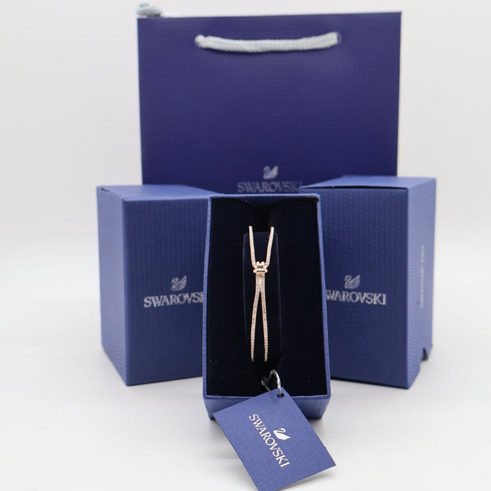 Swarovski Rose Gold Knot Bangle Bracelet - 5390818